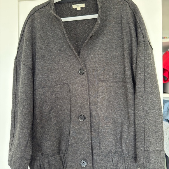 Max Studio Charcoal Button-Up Jacket - Picture 3 of 3
